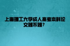 上海理工大学成人高考本科论文难不难？