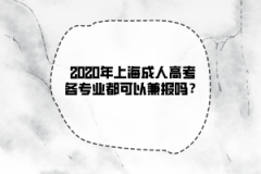 2020年上海成人高考各专业都可以兼报吗？