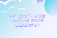 2020上海成人高考艺术类专业录取主要还是看加试成绩?